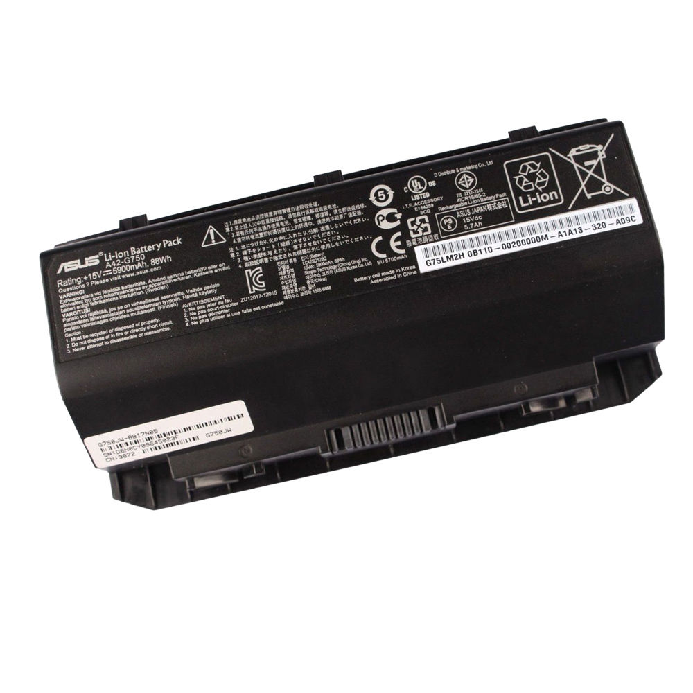 15V 5900mAh 88Wh Asus A42-G750 0B110-00200000 Battery