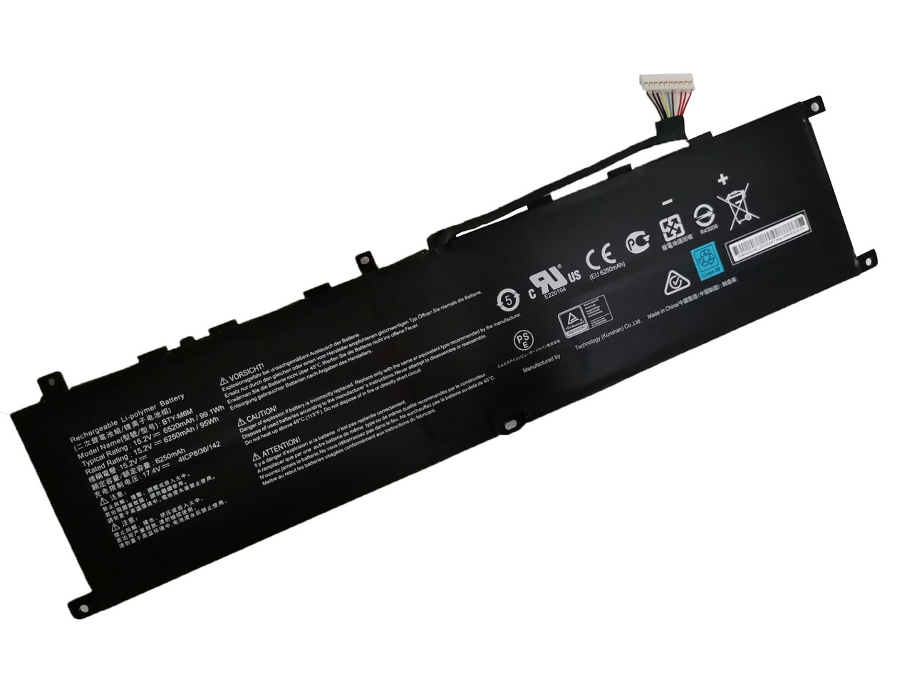 99Wh MSI 4ICP8/36/142 BTY-M6M Battery 99Wh MSI 4ICP8/36/142 BTY-M6M Battery
