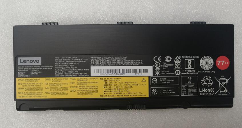 11.25V 90Wh Lenovo 00NY493 00NY492 Battery 11.25V 90Wh Lenovo 00NY493 00NY492 Battery