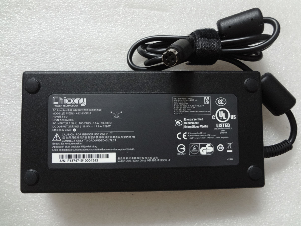 230W MSI GT83VR 6RF-002XUS Titan SLI AC Adapter Charger Power Supply