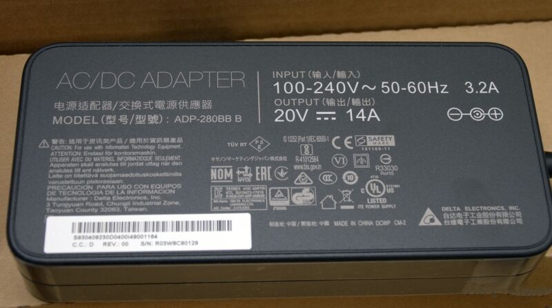 280W MSI Raider RGB GE63 8SG-034PT Charger AC Adapter Power Supply