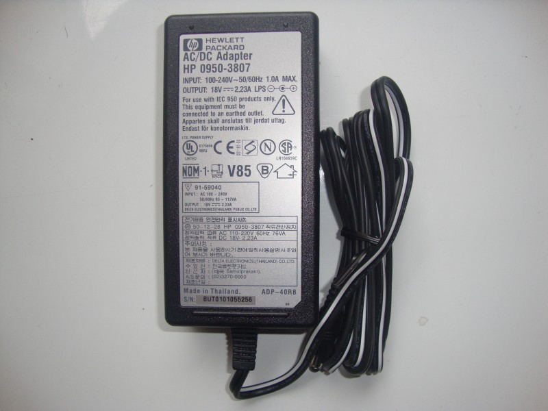 18V 2.23A HP OfficeJet T65 Printer AC Power Adapter Charger Cord