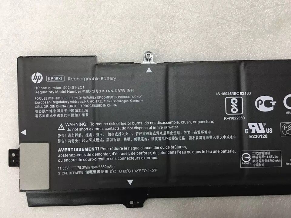 11.55V 79.2Wh HP KB06XL HSTNN-DB7R 902499-855 Battery