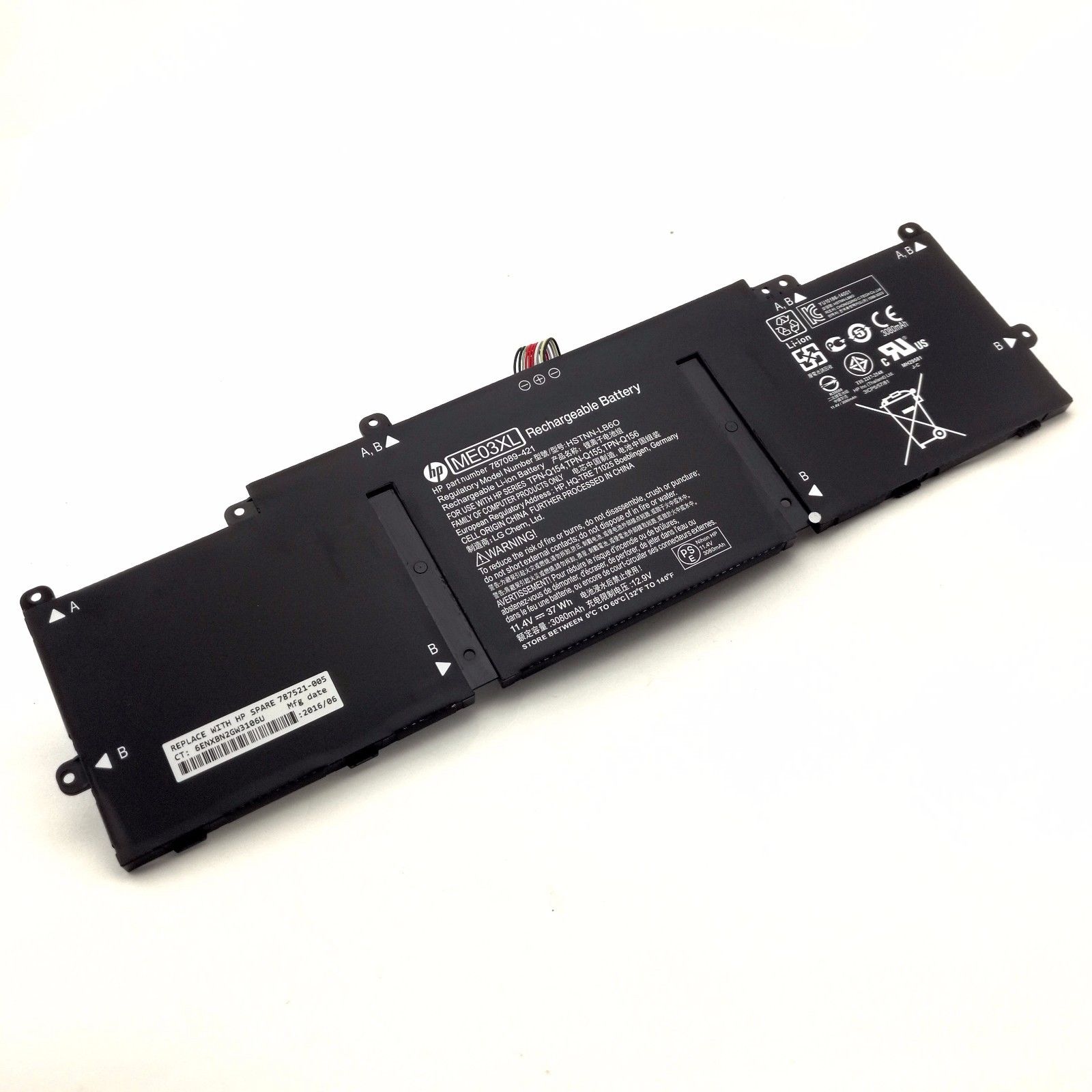 37Wh 11.4V HP 787089-421 787089-541 787521-005 Battery 37Wh 11.4V HP 787089-421 787089-541 787521-005 Battery