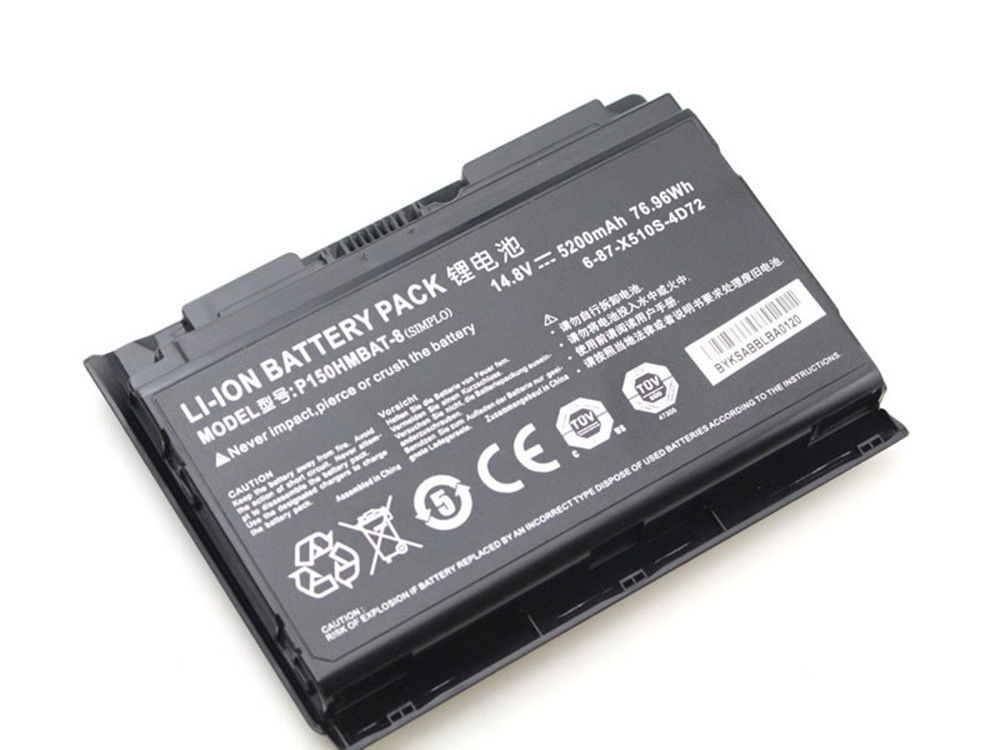 14.8V 5200mAh Clevo 6-87-X510S-4D7 6-87-X510S-4D72 Battery 76.96Wh 14.8V 5200mAh Clevo 6-87-X510S-4D7 6-87-X510S-4D72 Battery 76.96Wh