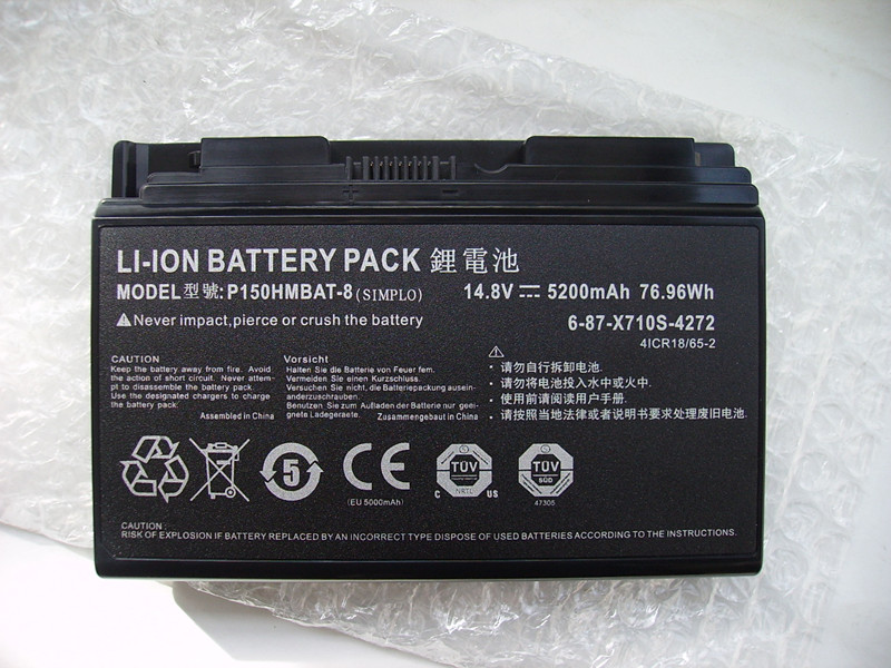 76.96Wh Clevo 6-87-X510S-4D7 Battery 76.96Wh Clevo 6-87-X510S-4D7 Battery
