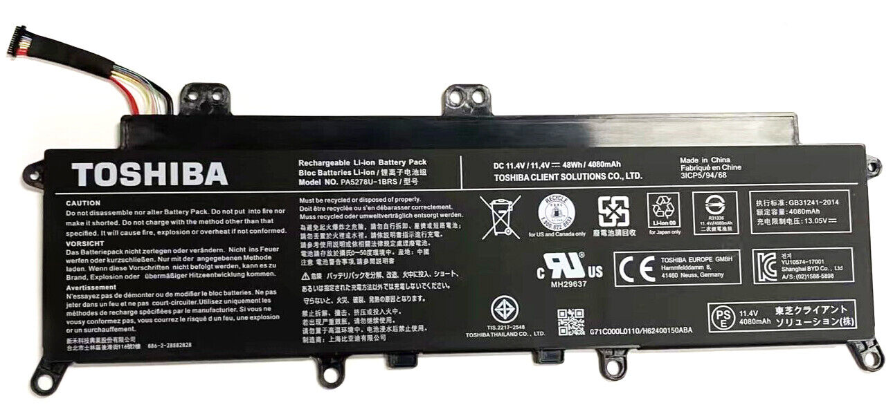 48Wh Toshiba Portege X30-E-10D Battery [PA5278U-1BRS-24]
