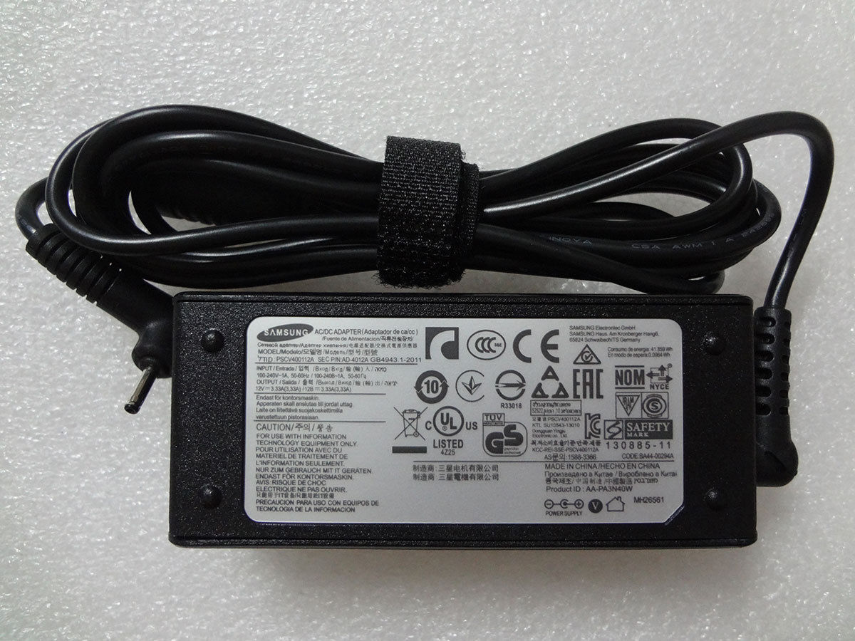 12V 3.33A Samsung XE500T1C-K01TR AC Adapter Charger