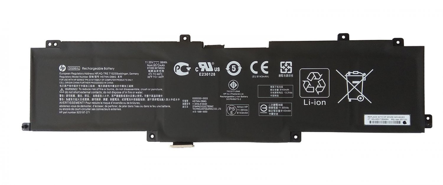 Original HP OMEN X 17-ap000nx Battery 6-cell 99Wh