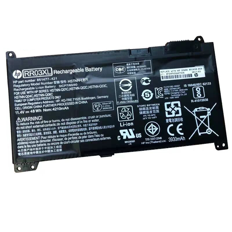 Original 48Wh HP RR03 RR03XL RR03048XL 851477-422 Battery - Click Image to Close