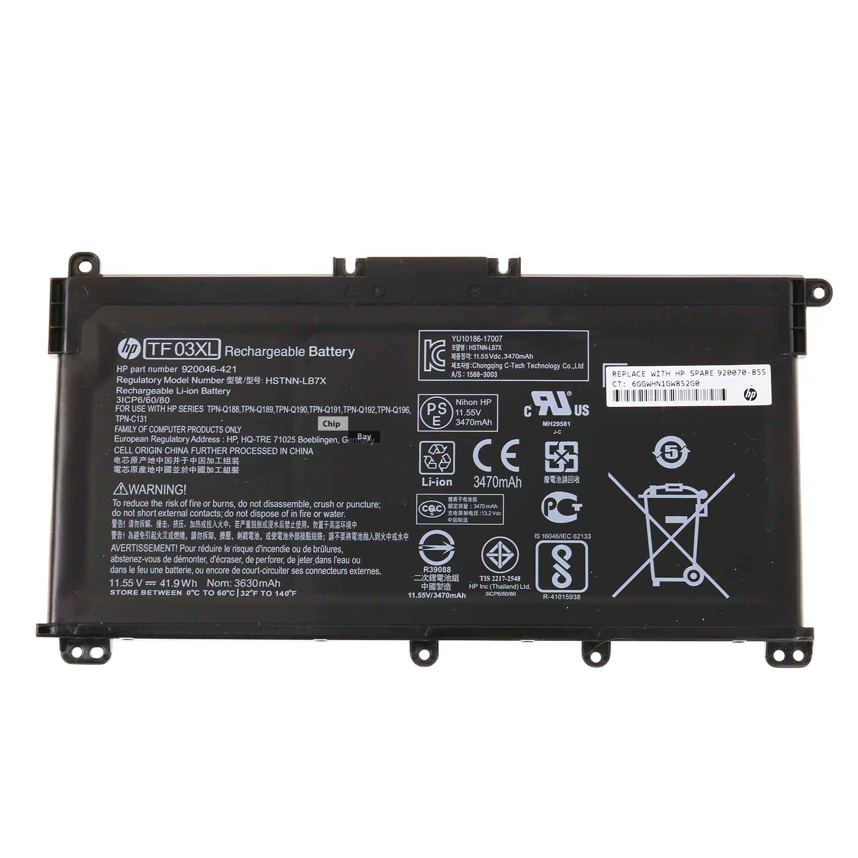 Original HP Pavilion 14-bf153tx 14-bf154na Battery 11.55V 41.9Wh