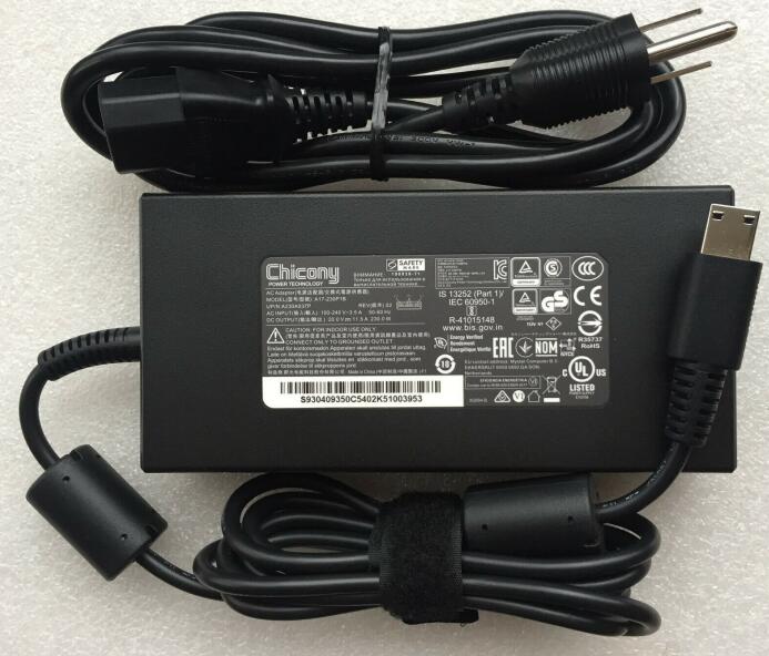 230W MSI GP76 Series Laptop w/3070 Super Graphics AC Adapter Charger