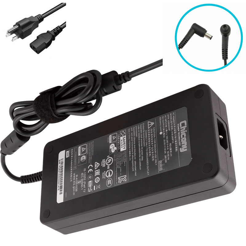 280W MSI GE75 Raider 10SGS-088DE AC Adapter Charger Power Cord