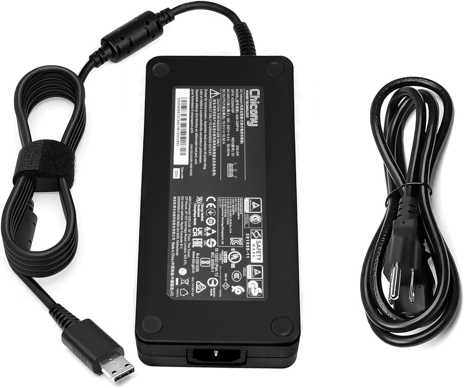 330W MSI Raider GE78HX 13VI-079US AC Adapter Charger Power Supply