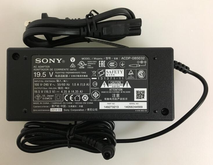 85W 4.35A Sony LED TV KDL-48W585 ACDP-085E02 Charger AC Adapter